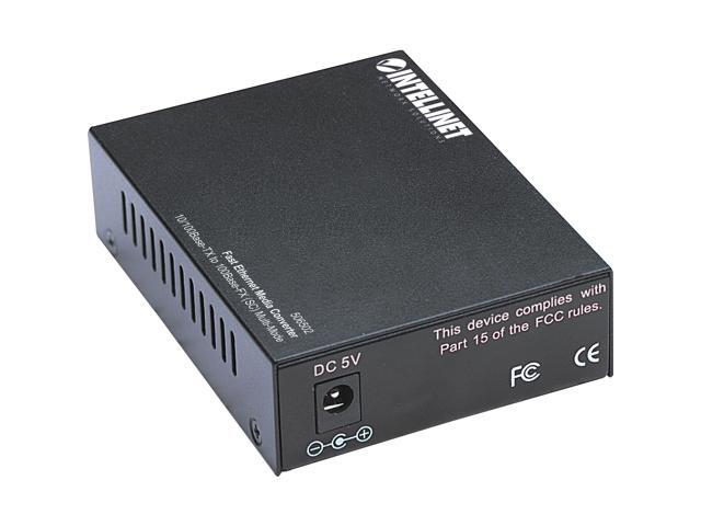 Intellinet Fast Ethernet Media Converter, 10/100Base-TX to 100Base-FX (SC) Multi-Mode, 2 km (1.24 mi)