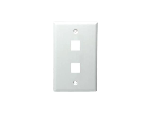 DataComm Keystone Plate 2 Port Black