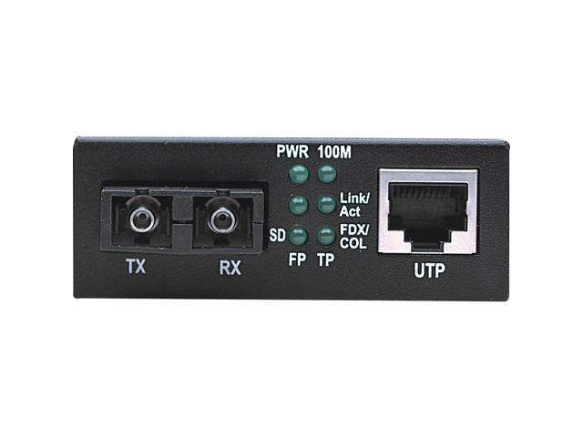 Intellinet Fast Ethernet Media Converter, 10/100Base-TX to 100Base-FX (SC) Multi-Mode, 2 km (1.24 mi)