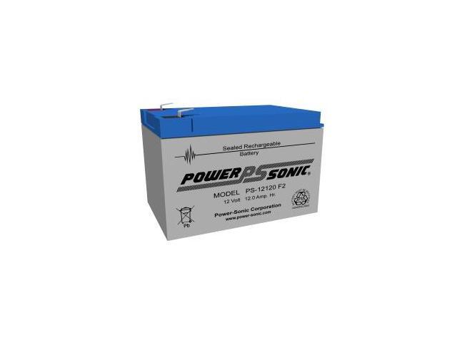 Powersonic 12 Volt/12 Amp Hour Sealed Lead Acid Battery with F2 Terminals