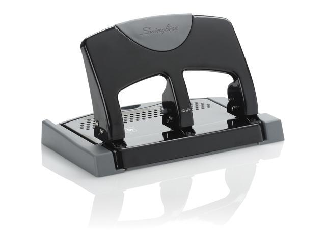 Swingline 45-Sheet SmartTouch Three-Hole Punch 9/32' Holes Black/Gray 74136