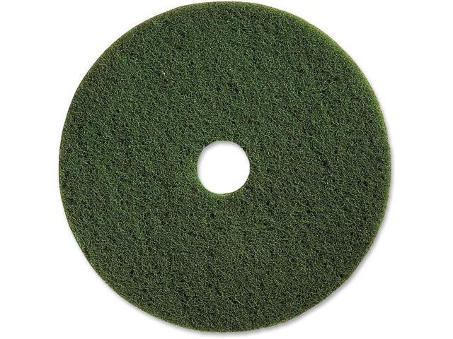 Genuine Joe 90317 Scrubbing Floor Pad, 17' Diameter, 1' Thick, Green Fiber - 5/Carton