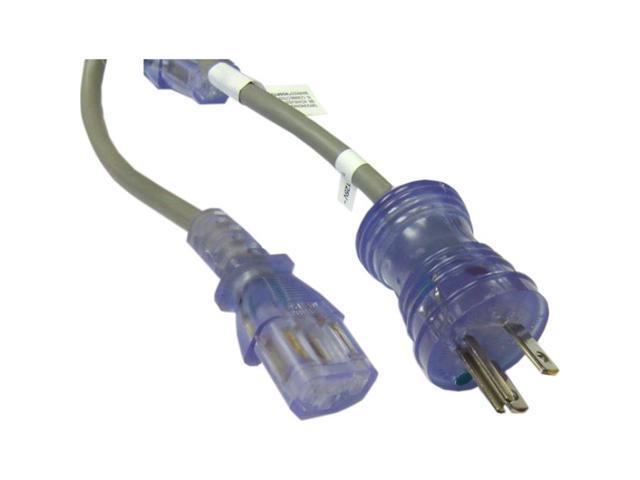 Cable Wholesale Hospital Grade Green Dot Power Cord, 18 AWG, SJT, 10 Amp / 125 Volt, 10 foot