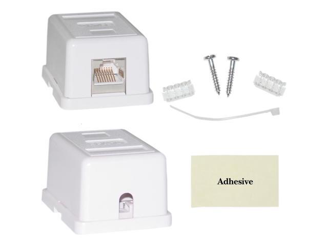 Cable Wholesale Cat 5e Single Surface Mount Box, Unshielded