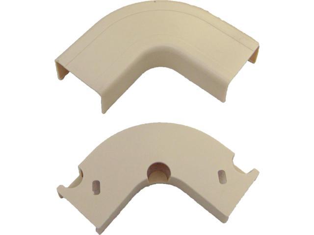 Cable Raceway, 1.25 inch, Flat 90 Degree Elbow and Base - Ivory