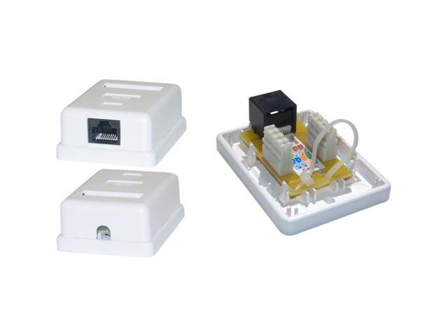 Cable Wholesale Cat 6 Single Jack Surface Mount Box, Female, Unshielded