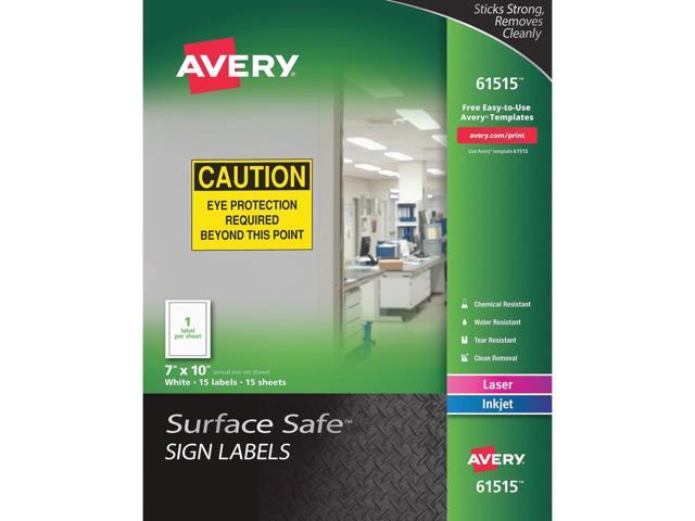 Avery Surface Safe Sign Labels