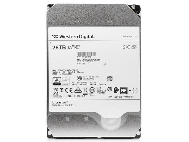 Western Digital Ultrastar DC H590 WUH722626AL5204 0F59375 26TB 7200 RPM SAS 12Gb/s 512e SE Enterprise Hard Drive