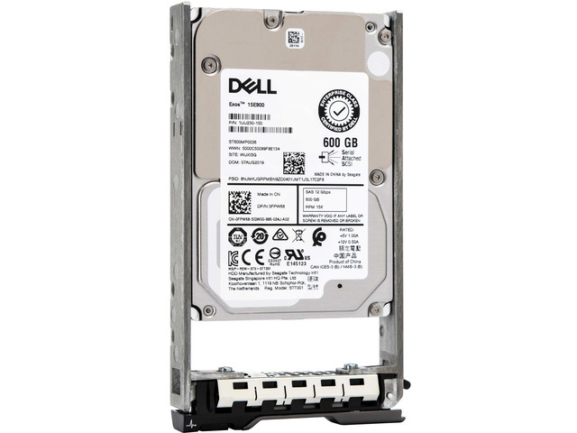 Dell 400-AJRF 600GB 15K RPM SAS 12Gbps 2.5' 13G Hot-Plug Hard Drive Seagate Exos 15E900 1UU230-150 ST600MP0036 Compatible with Y06G3 0FPW68 FPW68