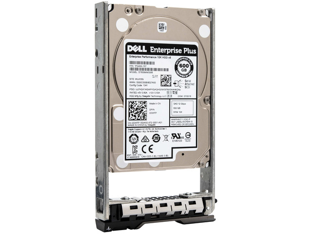 Dell 600GB 10K RPM SAS 12Gbps 512n 2.5' 13G Hot-plug Hard Drive Seagate Enterprise Performance 10K HDD v8 ST600MM0088 1FD200-157 033KFP 33KFP
