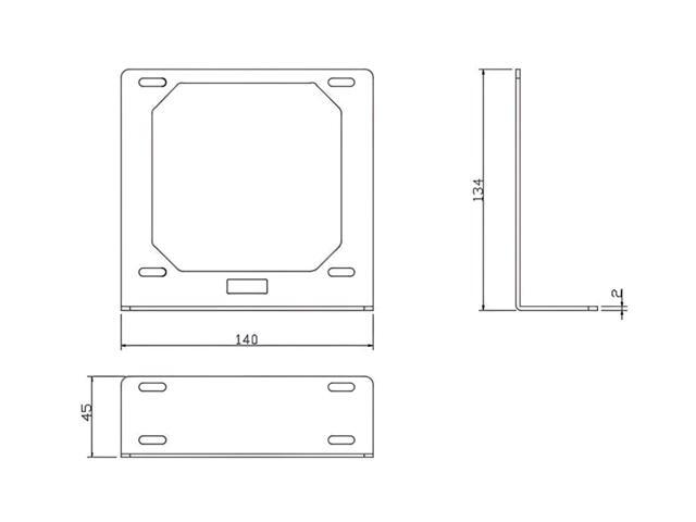 Bykski Radiator DIY Mounting Bracket - 120mm (B-ST-FN-V2)