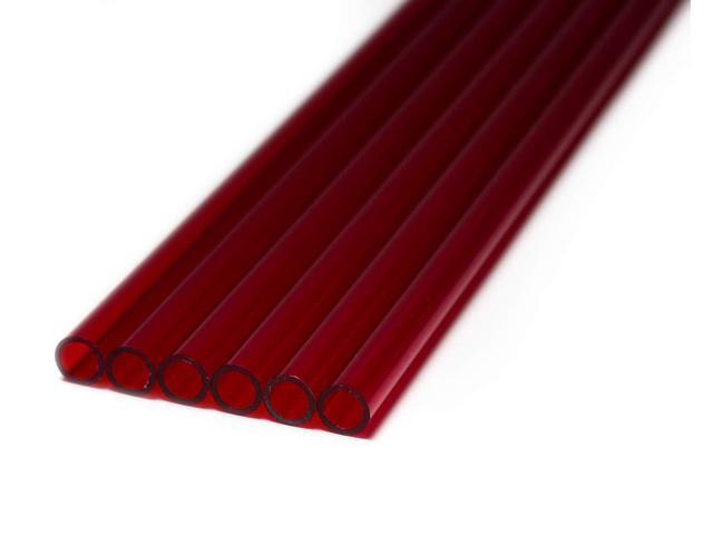 PrimoChill 1/2in. Rigid PETG Tube - 6 x 30in. - Blood Red