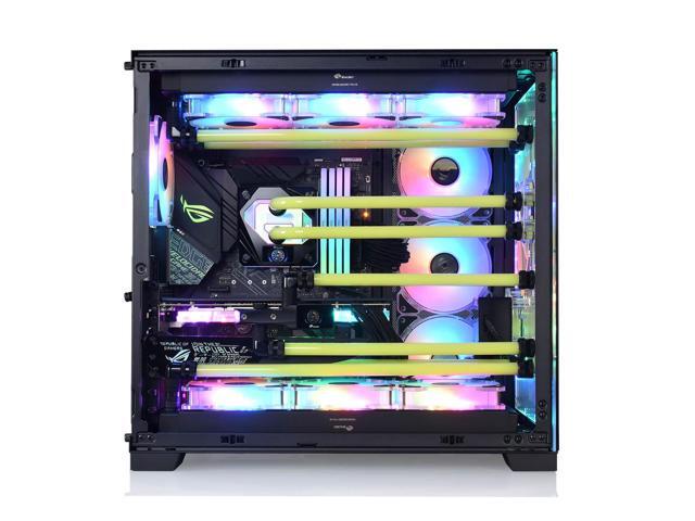 Bykski Distro Plate For Lian Li O11 Dynamic EVO (Front Mount) - PMMA w/ 5v Addressable RGB (RBW) (RGV-LAN-O11-LI-EVO-P-K)