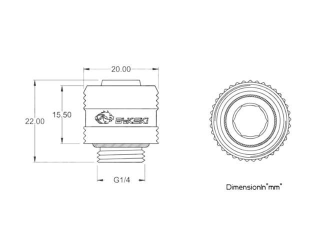 Bykski Flex 10mm ID x 13mm OD Fitting (B-FT3-TN-V2)