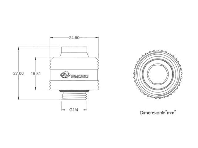 Bykski Flex 13mm ID x 19mm OD Fitting (B-FT4-TK-V2)