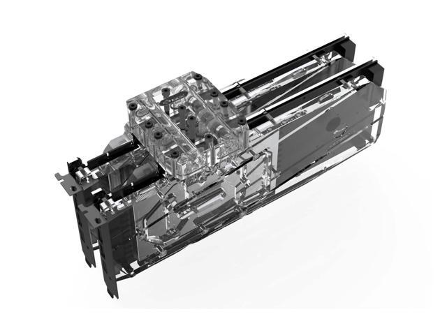 Bykski Dual GPU 40mm SLI/CF Connection Bridge Block for TC Blocks - (B-L2-2WAY-TC)