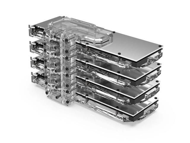 Bykski Quad GPU 40mm SLI/CF Connection Bridge Block for TC Blocks - (B-L3-4WAY-TC)