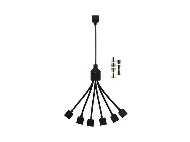 Bykski 5v / 12v Motherboard A-RGB / RGB Header 1x 6 Expansion Cable (B-1P6L-X)