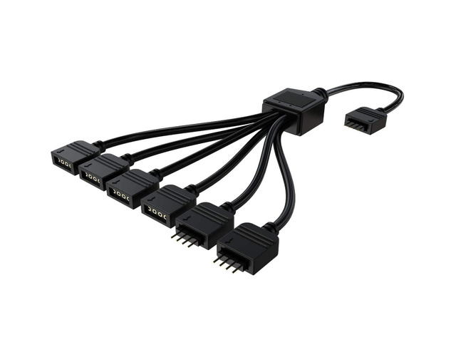 Bykski 5v / 12v Motherboard A-RGB / RGB Header 1x 6 Expansion Cable (B-1P6L-X)