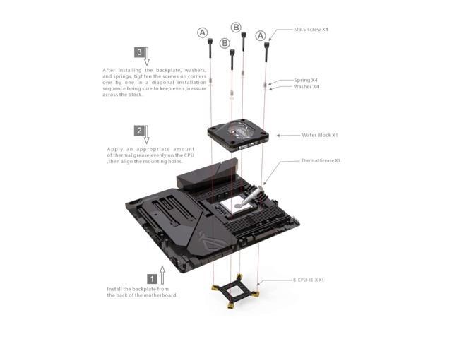 Bykski Adjustable CPU Block Backplate, Socket LGA 755 / 115x / 1200 / 1366 (B-CPU-IB-X)