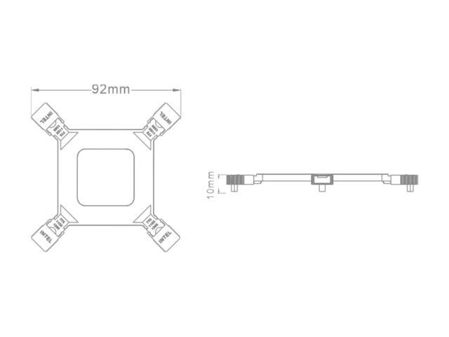 Bykski Adjustable CPU Block Backplate, Socket LGA 755 / 115x / 1200 / 1366 (B-CPU-IB-X)