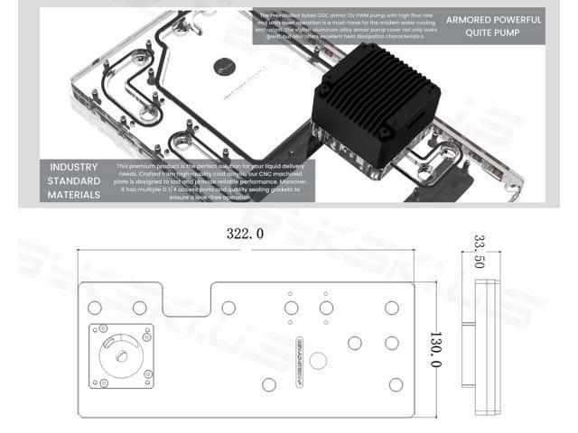 Bykski Distro Plate For ASUS TUF Gaming GT501 PMMA w/ 5v Addressable RGB(RBW) (RGV-AS-GT501-P-K)