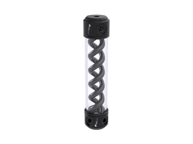 Bykski 50mm Cylindrical DNA Reservoir - Black POM - 260mm w/ LED strip (CT-DNA-POM-V2-260)