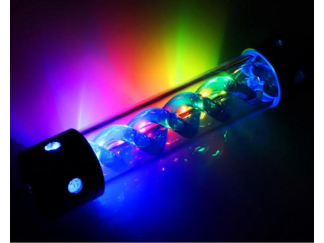 Bykski 50mm Cylindrical DNA Reservoir - Black POM - 260mm w/ LED strip (CT-DNA-POM-V2-260)