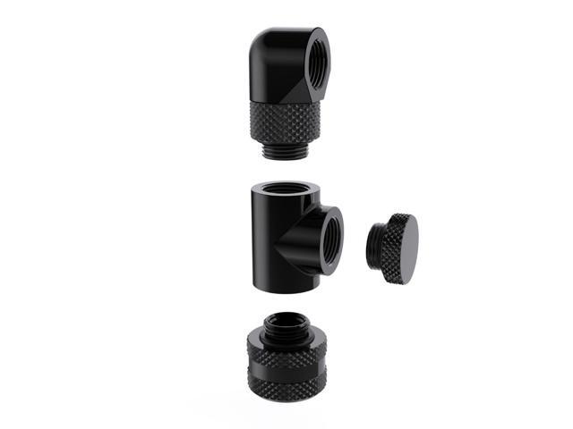 Bykski G 1/4in. Triple Female 90 Degree T Adapter Fitting (CC-TE3-X-V2)