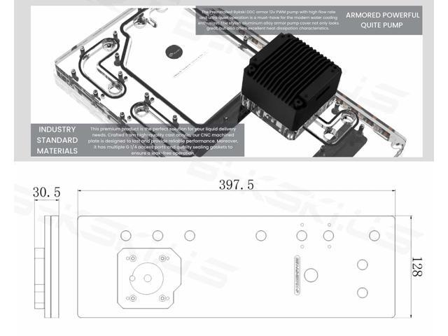 Bykski Distro Plate For ASUS ROG Hyperion GR701 PMMA w/ 5v Addressable RGB(RBW) (RGV-AS-GR701-P-K)