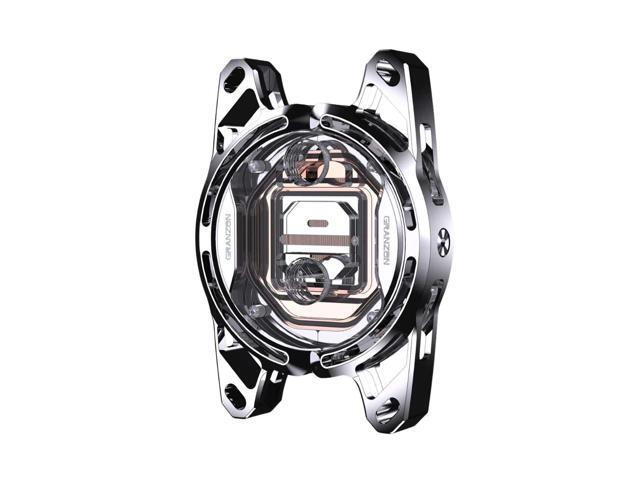 Granzon GAM0.1 CPU Water Cooling Block w/ 5v Addressable RGB (RBW) (for AMD Ryzen 3/5/7/9, AM4/AM3+/AM3) - Silver