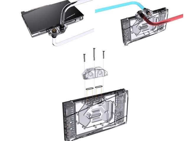 Bykski GPU Low Profile / Mini Connection Upgrade Block - Clear (B-VGA-RET-FEMINI-X)