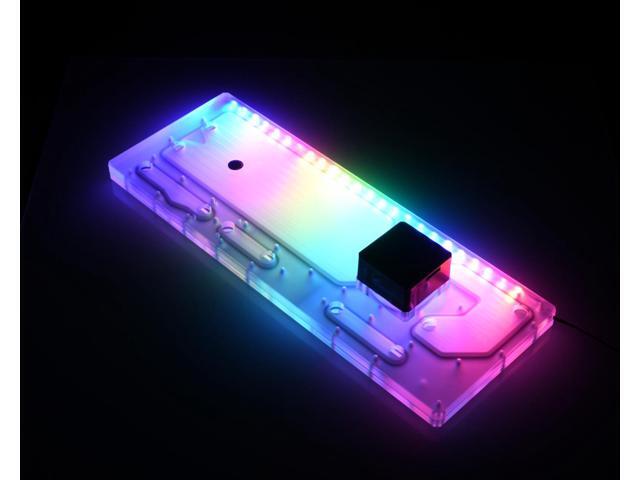 Bykski Distro Plate For TT VIEW 51 TG ARGB - PMMA w/ 5v Addressable RGB (RBW) (RGV-TT-V51-P-K)