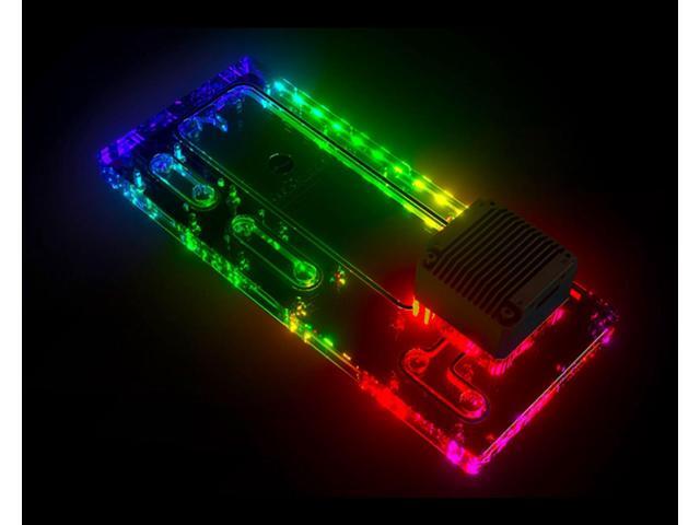 Bykski Distro Plate For LIAN LI Ghost Axe - PMMA w/ 5v Addressable RGB (RBW) (RGV-LAN-COOL-P-K)