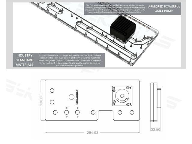 Bykski Distro Plate For LIAN LI Ghost Axe - PMMA w/ 5v Addressable RGB (RBW) (RGV-LAN-COOL-P-K)