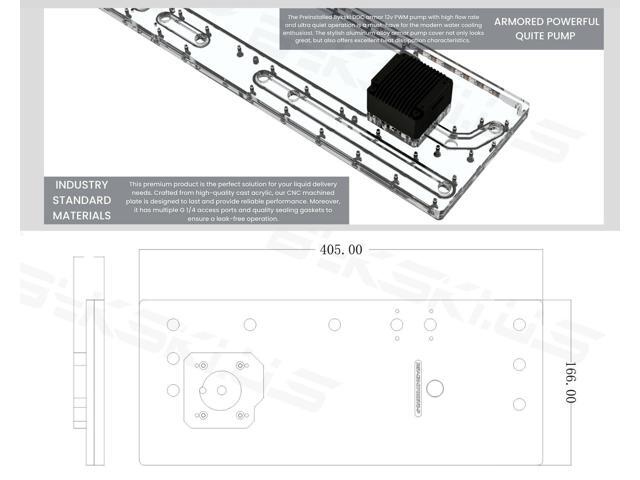 Bykski Distro Plate For Cooler Master HAF 700 EVO - PMMA w/ 5v Addressable RGB (RBW) (RGV-CM-H700EVO-P-K)