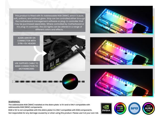 Bykski Distro Plate For Cooler Master HAF 700 EVO - PMMA w/ 5v Addressable RGB (RBW) (RGV-CM-H700EVO-P-K)