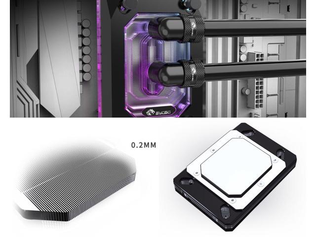 Bykski CPU-RAY-MK-M High-Efficiency CPU Water Cooling Block - Featuring High Flow Optimized 0.2mm Fins - Clean Design - for AMD AM5/AM4 - SWRX8 -...