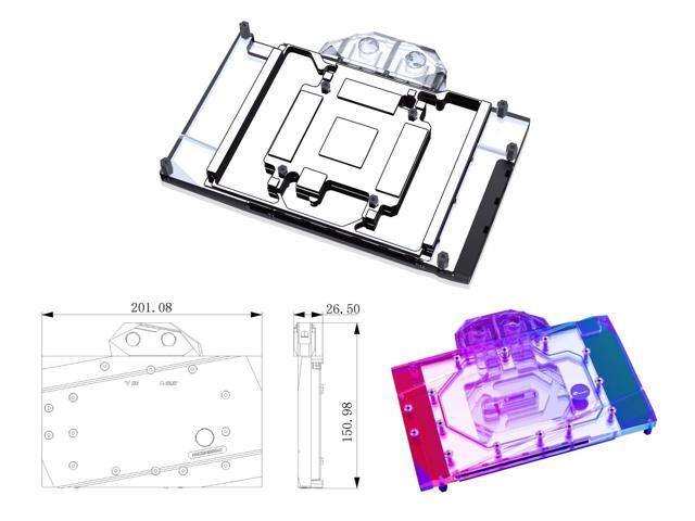 Bykski Full Coverage GPU Water Block and Backplate for INNO3D/AX GAMING GEFORCE RTX 4090 X3 (SELECT MODELS ONLY) (N-ICH4090-X)