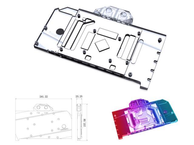 Bykski Full Coverage GPU Water Block and Backplate for PowerColor RX 6750 XT Red Devil (A-PC6750XT-X)