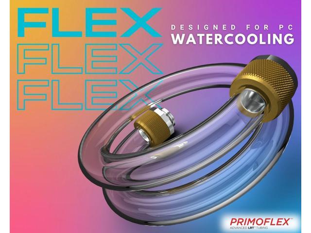 PrimoChill PrimoFlex LRT Custom Watercooling Flexible Tubing -7/16in. ID x 5/8in. OD, 10 feet Bundled with System Prep and Coolant, Made with Premium...