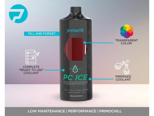 PrimoChill Ice - Computer WaterCooling Coolant, Low-Conductive, Transparent, Full Protection, Proudly Made in the USA (32oz/.9L)