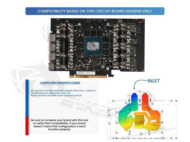 Bykski Full Coverage GPU Water Block and Backplate For PNY GeForce RTX 4080 16GB XLR8 Gaming VERTO EPIC-X ARGB OC (N-PNY4080VERTO-X)