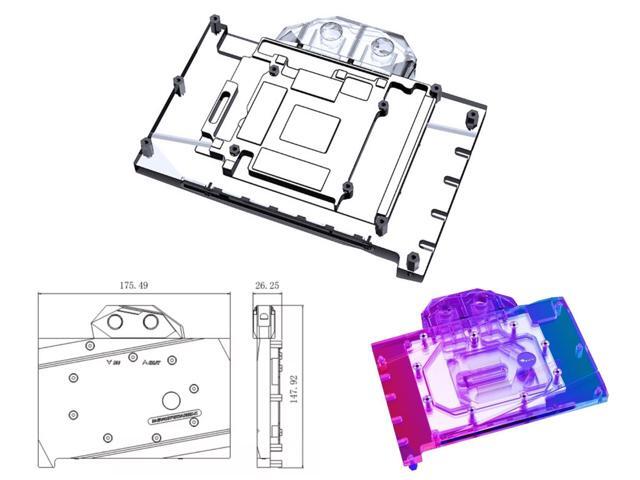 Bykski Full Coverage GPU Water Block and Backplate For GIGABYTE GeForce RTX 4070 Ti AERO/Gaming OC (N-GV4070TIAROC-X)