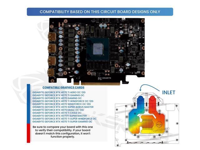 Bykski Full Coverage GPU Water Block and Backplate For GIGABYTE GeForce RTX 4070 Ti AERO/Gaming OC (N-GV4070TIAROC-X)