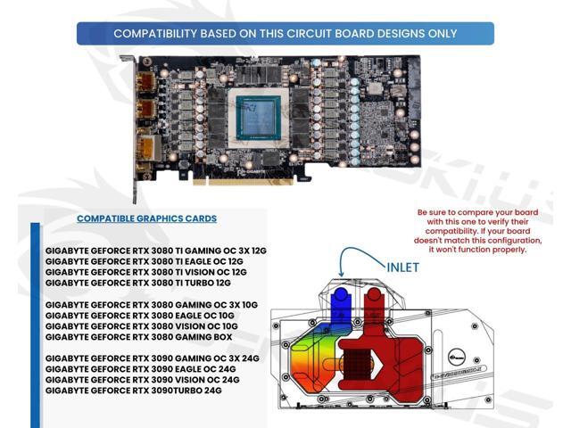 Bykski Full Coverage GPU Water Block w/ Integrated Active Backplate for Gigabyte RTX 3080/3090 (N-GV3090GMOC-TC-V2)