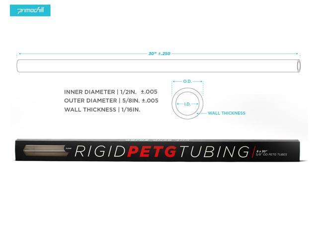 PrimoChill 5/8in. Rigid PETG Tube - 6 x 30in. - Clear