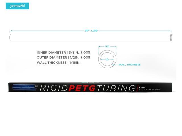 PrimoChill 1/2in. Rigid PETG Tube - 6 x 30in. - Dark Blue