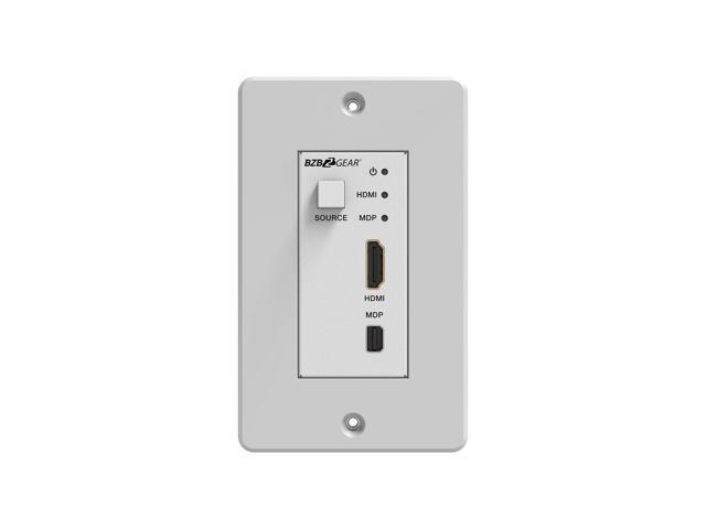 BZBGEAR 4K UHD 18Gbps HDMI/MDP Wall Plate Transmitter/Receiver Kit up to 164ft