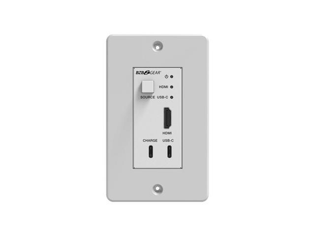 BZBGEAR 4K UHD 18Gbps HDMI/USB-C Wall Plate Transmitter/Receiver Kit up to 164ft